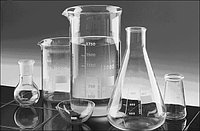 Лабораторная стеклянная химическая посуда