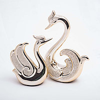 Статуэтка позолоченная "Два лебедя: он и она"