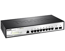 D-Link DGS-1210-10/ME Управляемый коммутатор 2 уровня с 8 портов 10/100/1000 + 2 порта SFP