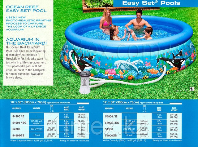 Надувной бассейн Intex Easy Set Pool. 305 х 76 см. с фильтром - фото 2 - id-p172534