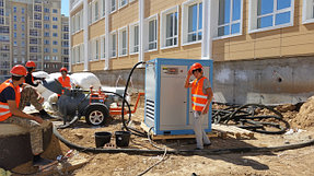 пневмонагнетатель EUROMIX 300 TRAIL и винтовой комперссор Dalli