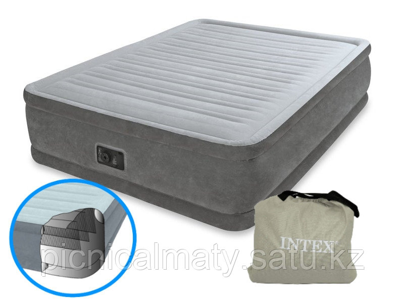 Надувная кровать Intex Comfort-Plush 64414 с насосом