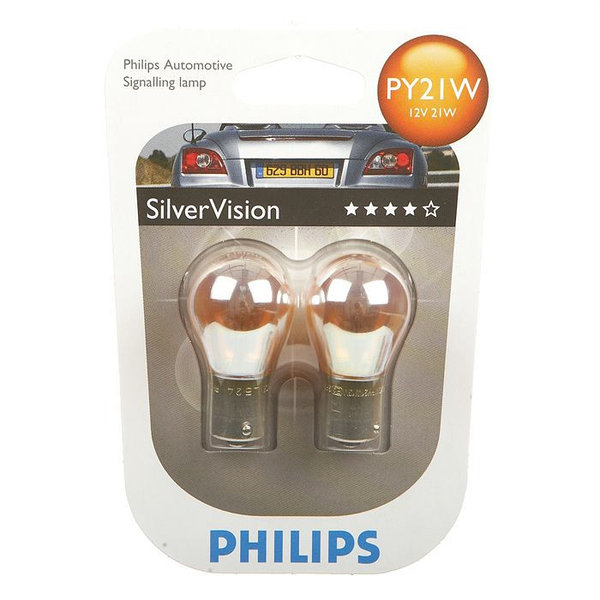 Philips Silver Vision сигнальные лампы PY21W B2: продажа, цена в Астане.  Лампочки для световых приборов автомобиля от "ТОО Дело Техники" - 20168911