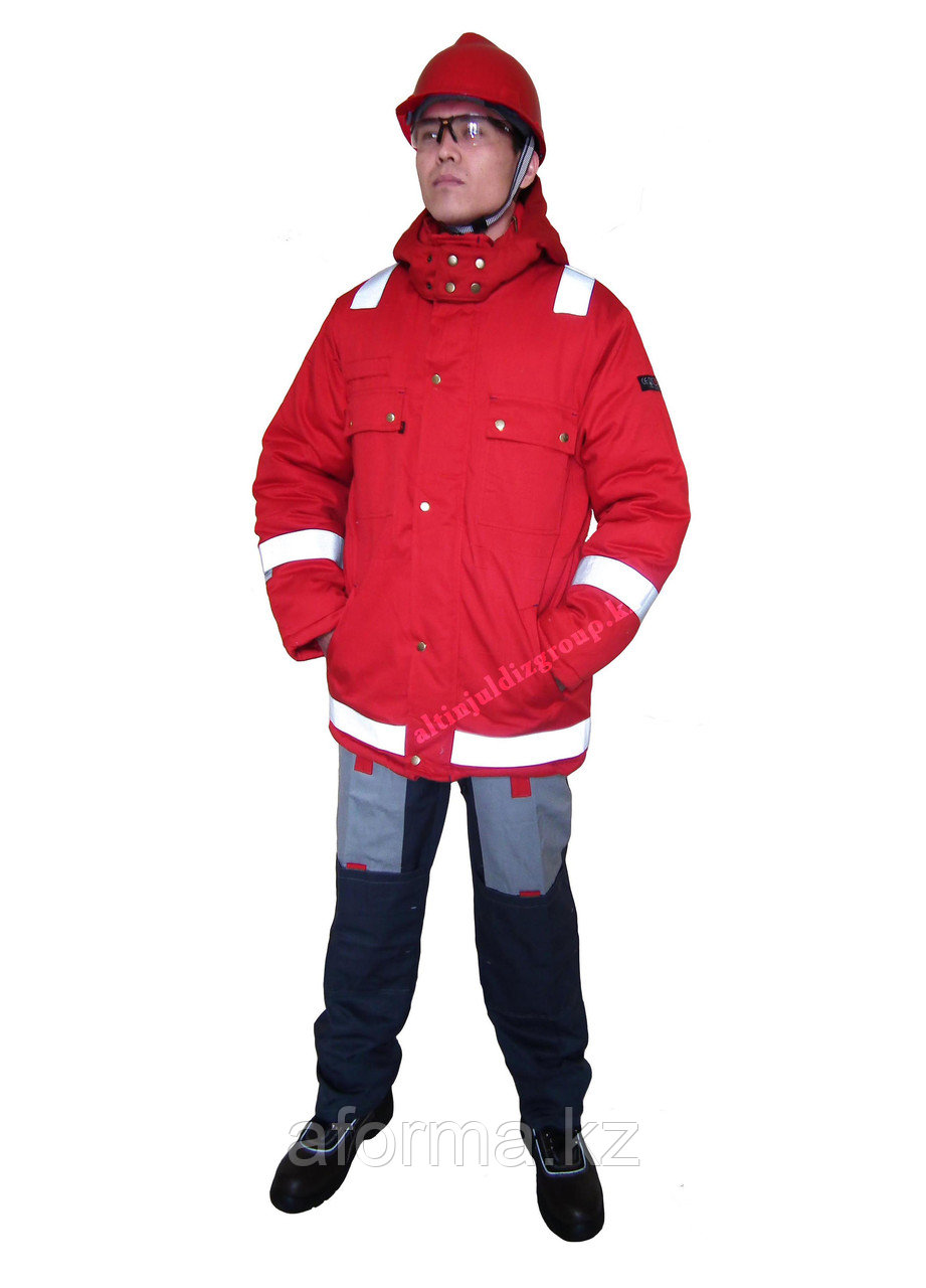 Спецодежда Куртка зимняя огнеупорная антистатическая GS красный - фото 2 - id-p20042157