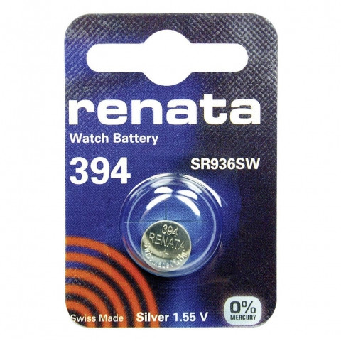Батарейка R 394 Renata SR 936 SW 1.55V, 1 шт, блистер
