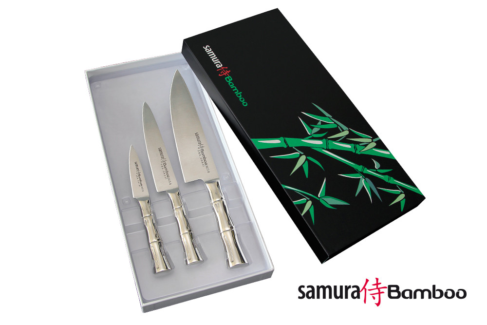 Набор из 3 ножей в подарочной коробке Samura BAMBOO