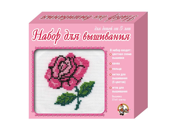 Вышивка Роза