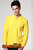 Желтый лонгслив-поло, мужская футболка-поло с длинным рукавом