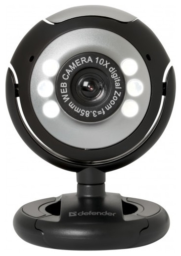 Defender 63110 Веб-камера C-110 0.3 МП, подсветка, кнопка фото - фото 1 - id-p20241501