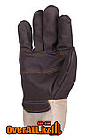 Кожаные комбинированные рабочие перчатки, фото 2