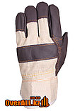 Кожаные комбинированные рабочие перчатки, фото 3