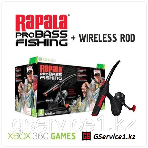 Rapala pro Bass Fishing Game & Rod (Xbox 360)