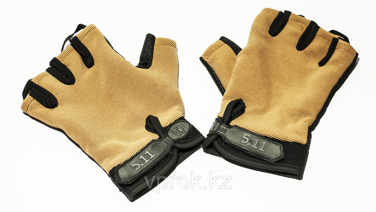 Тактические перчатки 5.11 беспалые, беж - фото 1 - id-p20783209