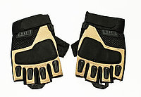 Тактические перчатки 5.11 беспалые Oakley, 15 см,черн-беж