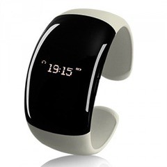 Женский Bluetooth-браслет с часами "White Pearl"