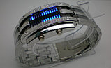 Светодиодные часы Cyber Clock с синей подсветкой, фото 4