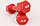 Гантели для фитнеса матовый 8LB Red gf-002, фото 2