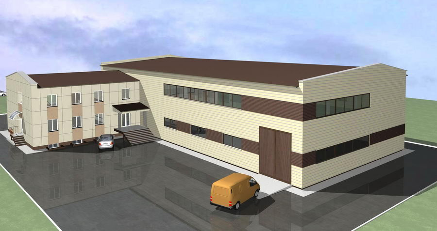 фасады абк промзданий. двухэтажное здание. фасады абк промзданий. административно складское здание. административно складское здание.