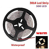 Светодиодная влагозащищенная лента SMD 3014 теплая 300 диодов, фото 3