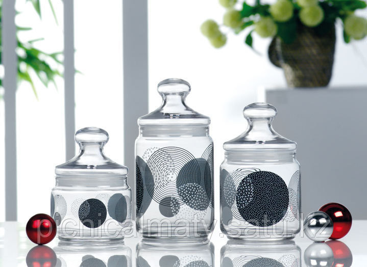 Набор банок для сыпучих продуктов Luminarc Constellation Black