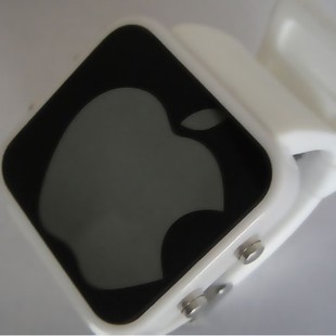 Зеркальные светодиодные часы "Apple"