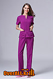 Фиолетовый женский медицинский костюм, фото 2