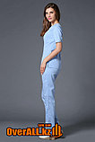 Голубой женский медицинский костюм, фото 2