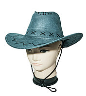 Ковбойская шляпа (стетсон), голубая, 56-58 размеры