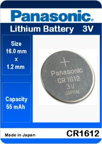 Батарейка литиевая Panasonic CR1612 3V