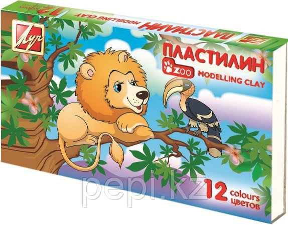 Пластилин 12цв. Луч "Zoo" мини