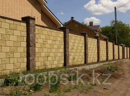 Блок (облицовочный) ломанный цветной