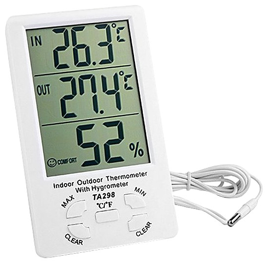 Гигрометр, термометры и часы TA298,метеостанция