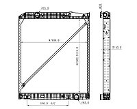 Радиатор водяной 808x902x42 на MERCEDES, МЕРСЕДЕС, BEHR 8MK 376 721-221