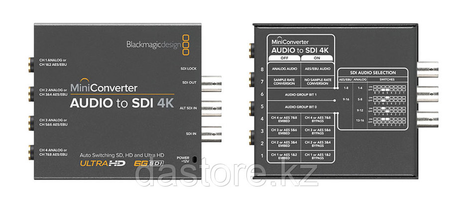 Blackmagic Design Mini Converter - Audio to SDI 4K эмбеддер аналогового звука в SDI (SD/HD), фото 2