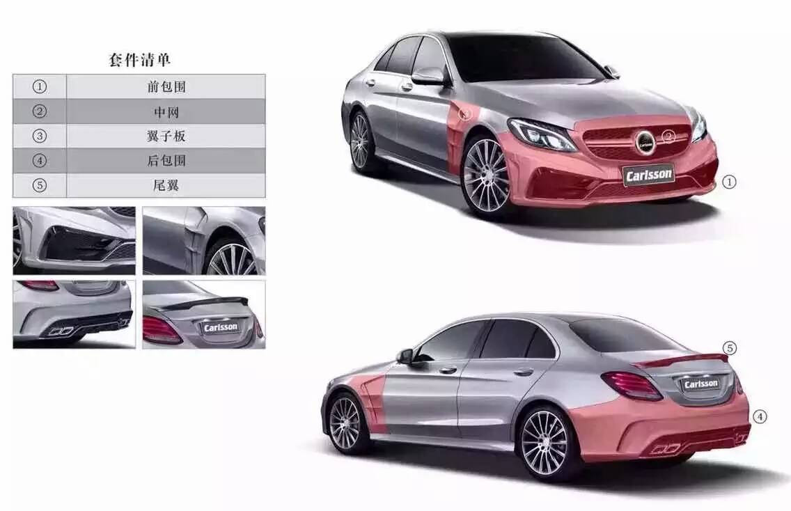 Обвес Carlsson для C-class W205 - фото 10 - id-p21889109