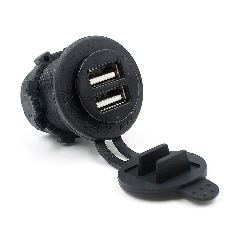 Авто-розетка с подсветкой и зарядным устройством на 2 USB