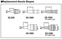GS-100N Сменные насадки для GS-100/104 (DESOLDERING PUMP NOZZLE GOOT, Japan, оригинал)