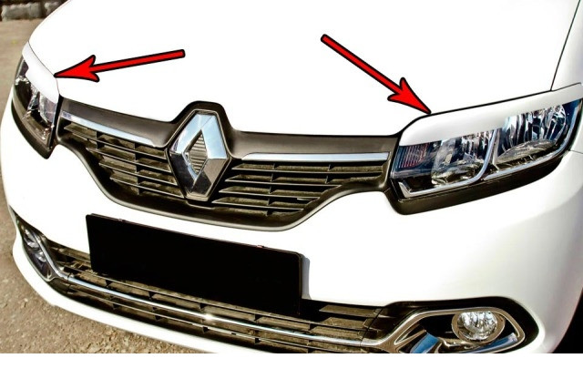Реснички на фары Renault Sandero 2013-