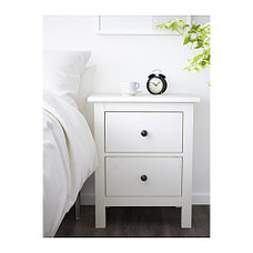 Комод с 2 ящиками ХЕМНЭС белая морилка ИКЕА, IKEA, фото 2