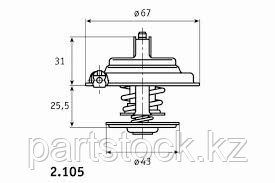 Термостат 71с на MAN/ MERCEDES, МАН/ МЕРСЕДЕС, BEHR 2.105.71