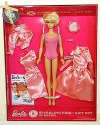 Barbie Коллекционная кукла Барби в подарочном наборе "Сверкающий розовый"