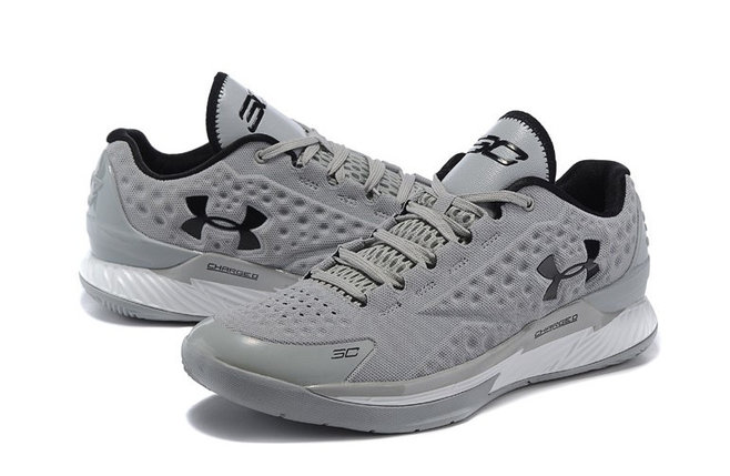 Баскетбольные кроссовки UA Curry One Low низкие ( Stephen Curry) серые, фото 2