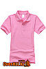 Розовая детская футболка поло