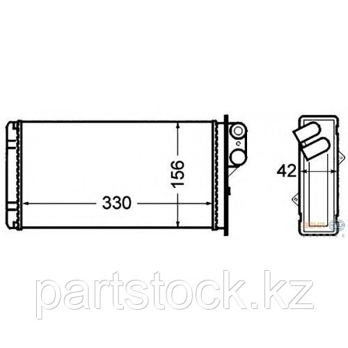 Теплообменник/ радиатор печки на RENAULT, РЕНО, VALEO 812 128