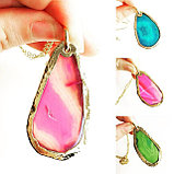 Кулон на цепочке " Agate slice necklace", фото 3