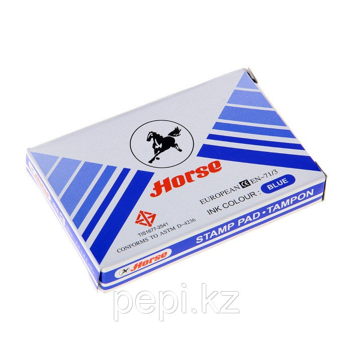 Штемпельная подушка Horse №3 (85*54) синяя - фото 1 - id-p15066585