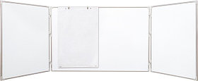 Доска маркерная магнитная TRYPTYK размер: 100х150/300 см в алюминиевой рамке E-Line 2x3 (Польша)