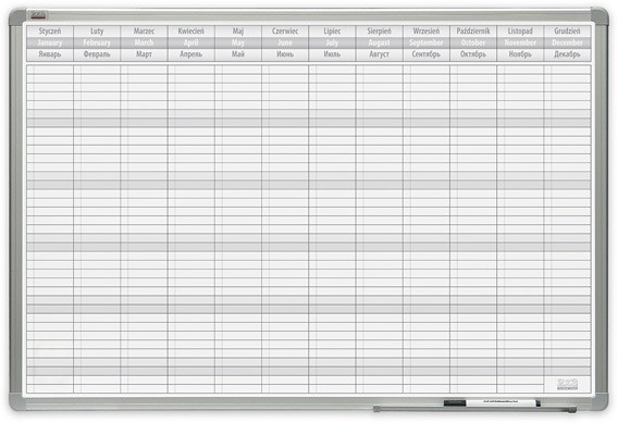 Доска годовой планер в раме ALU23 анод 90x60 см 2x3 (Польша)