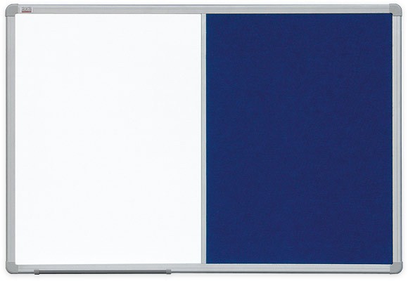 Доска COMBI маркерная магнитная/ текстильная голубая 90х60 см 2x3 (Польша)