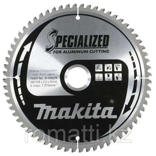 ДИСК ПО АЛЮМИНИЮ MAKITA 260*30*2,4 ММ /80, –5°, TCG